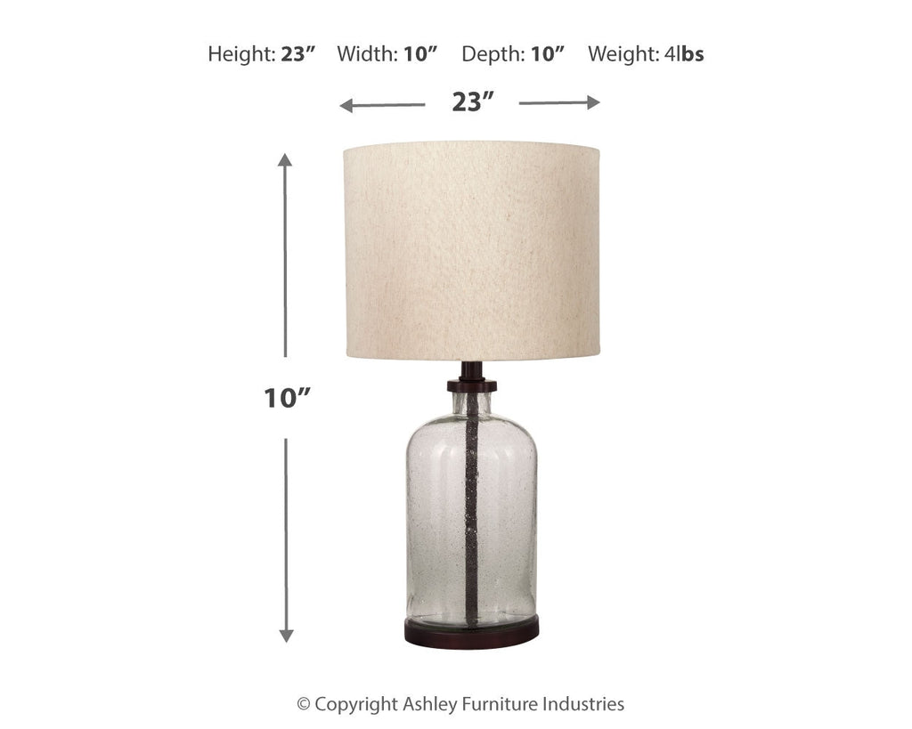 Bandile Clear/Bronze Table Lamp (Set of 2)