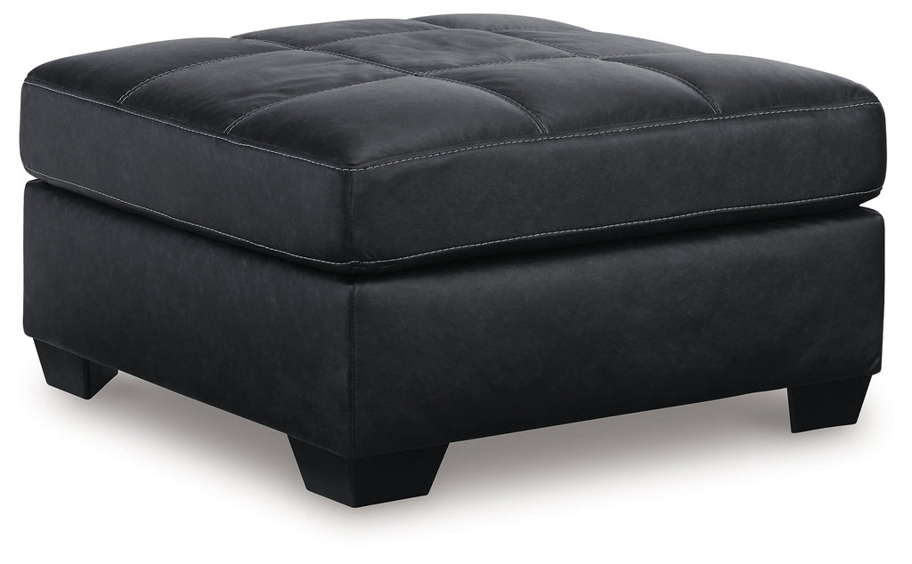 Barlin Mills Carbon Loveseat and Oversized Ottoman