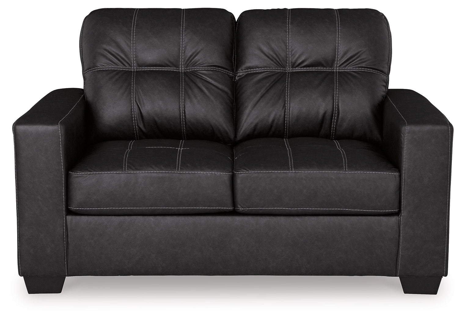 Barlin Mills Carbon Loveseat and Oversized Ottoman