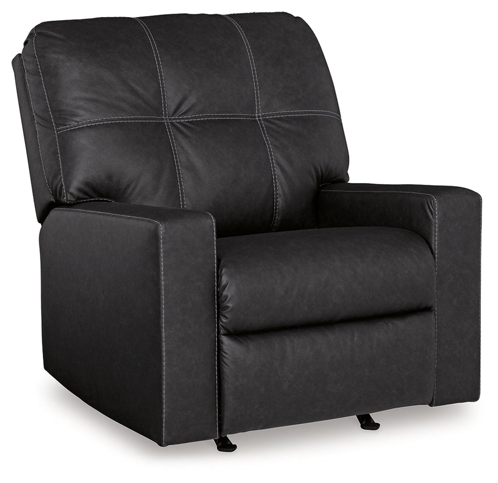 Barlin Mills Carbon Recliner and Oversized Accent Ottoman