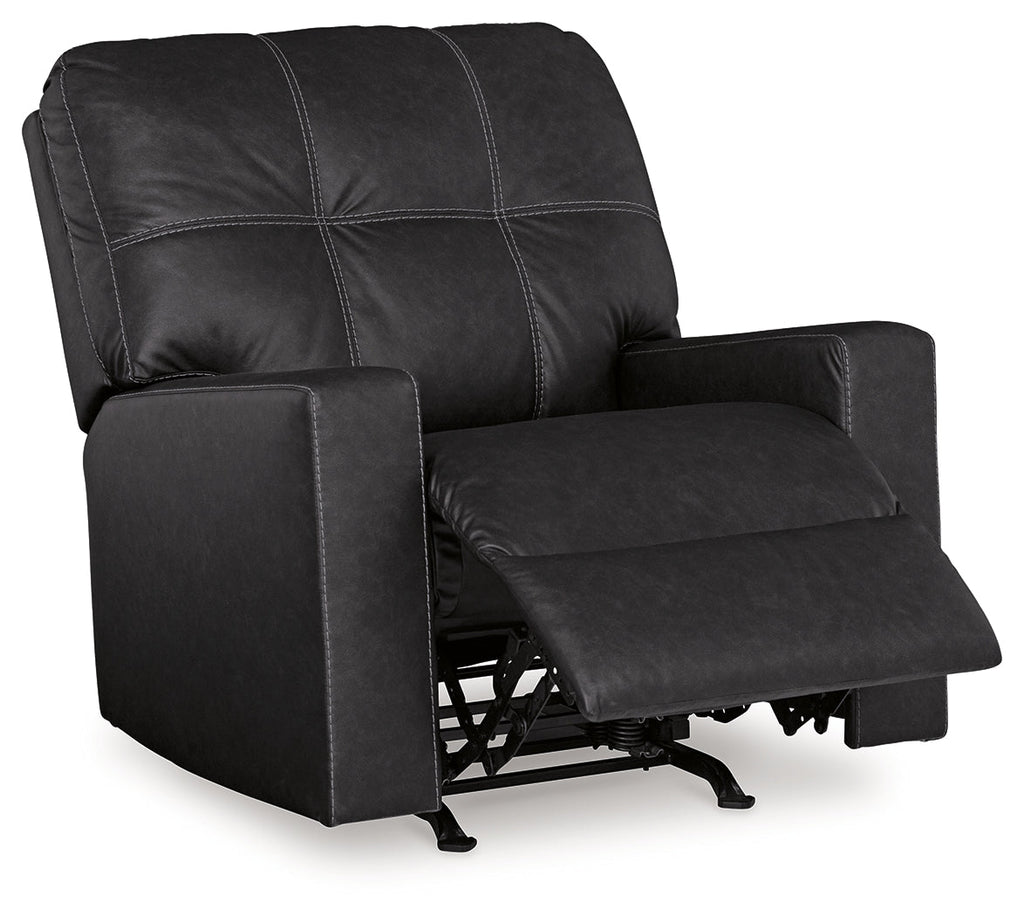 Barlin Mills Carbon Recliner and Oversized Accent Ottoman