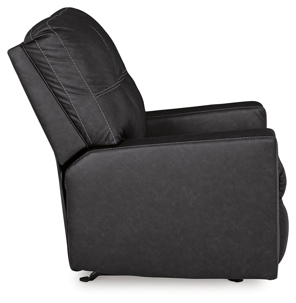 Barlin Mills Carbon Recliner and Oversized Accent Ottoman