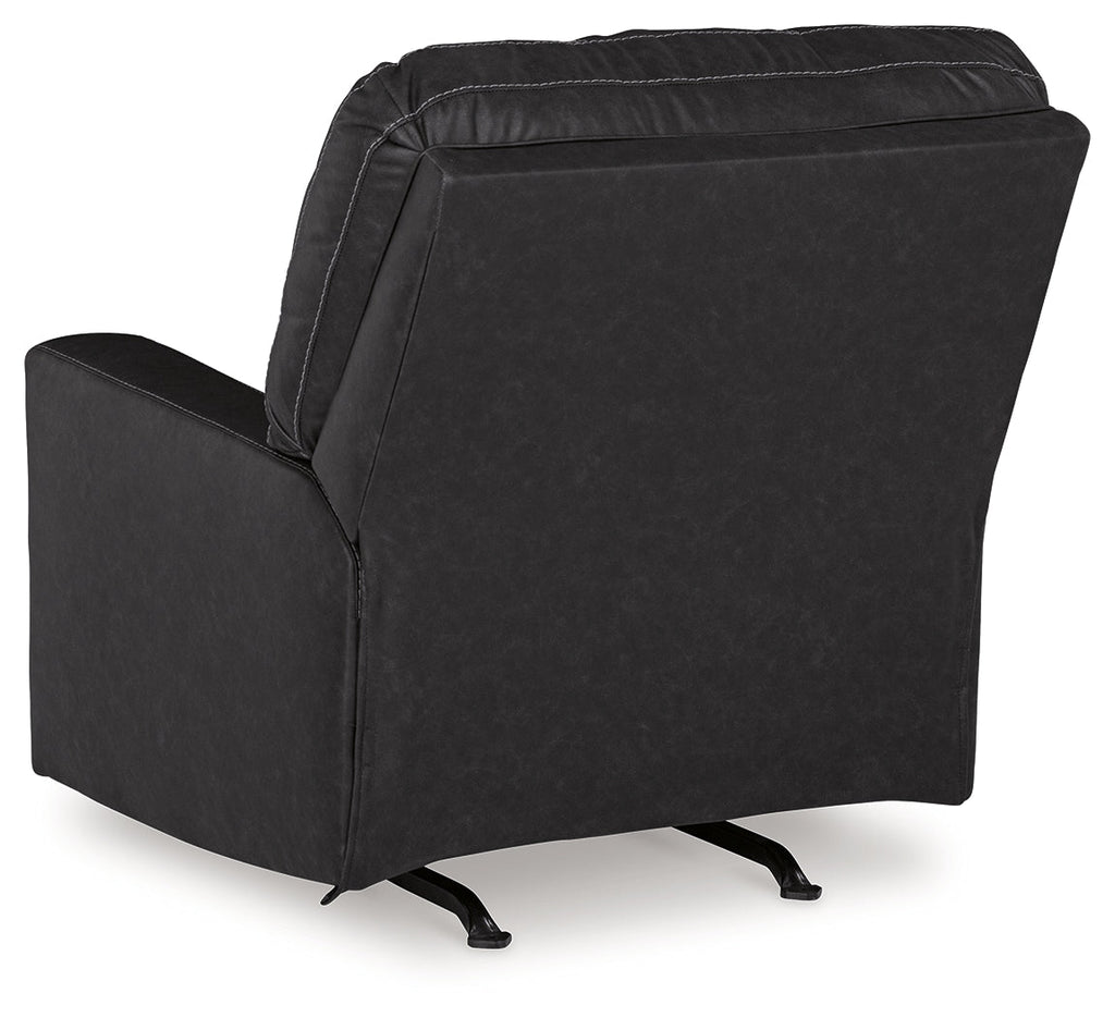 Barlin Mills Carbon Recliner and Oversized Accent Ottoman