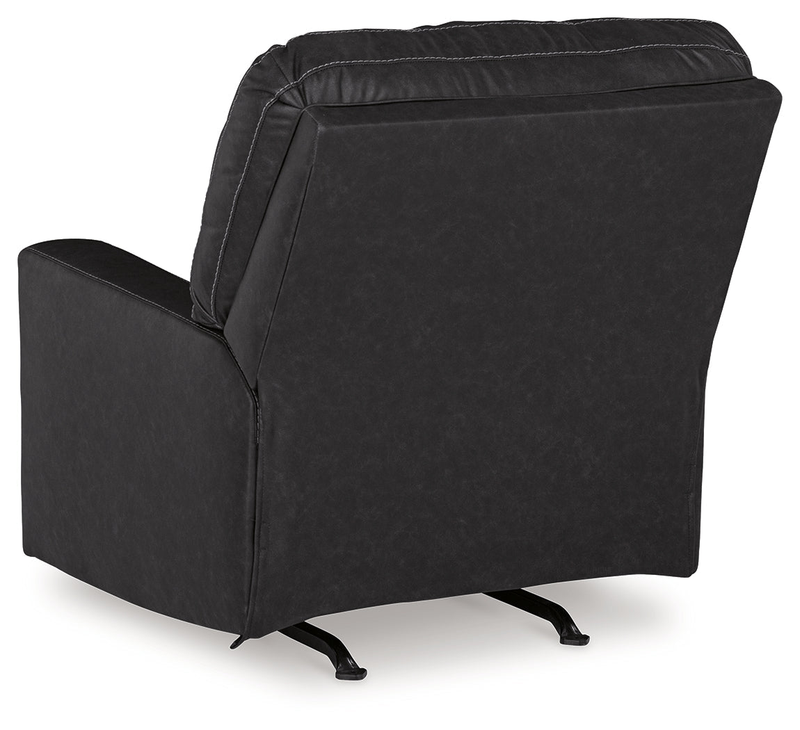 Barlin Mills Carbon Recliner and Oversized Accent Ottoman