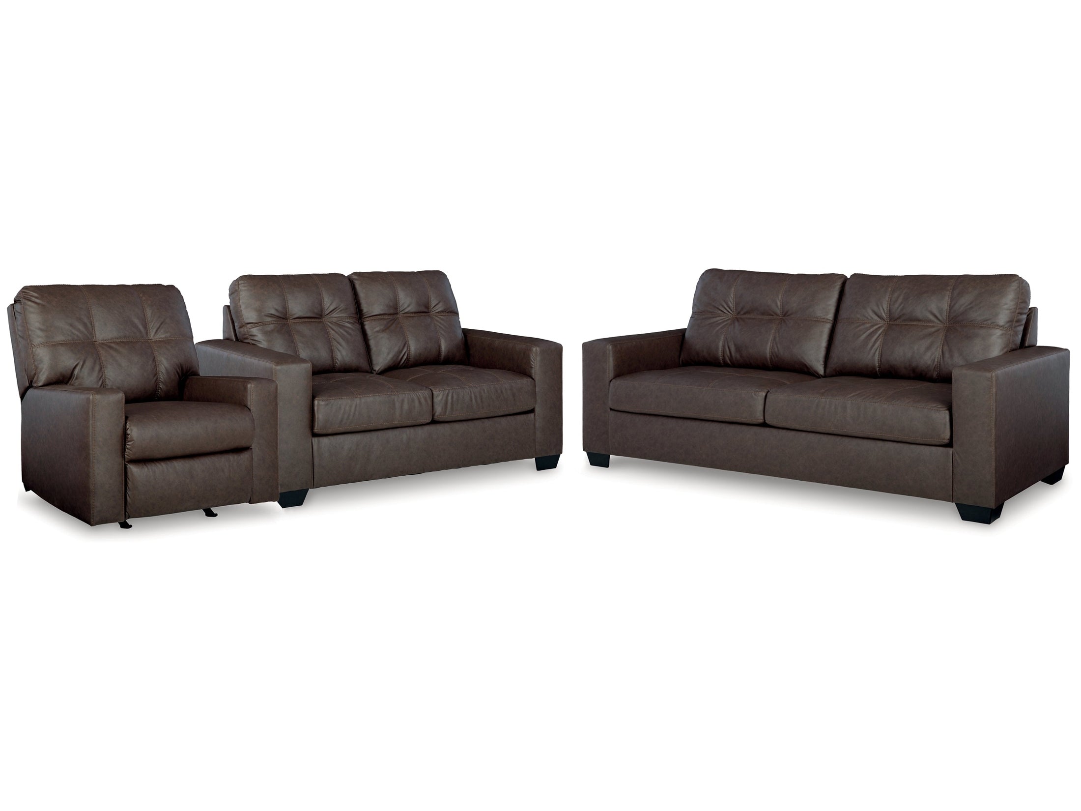 Barlin Mills Umber Sofa & Loveseat & Recliner