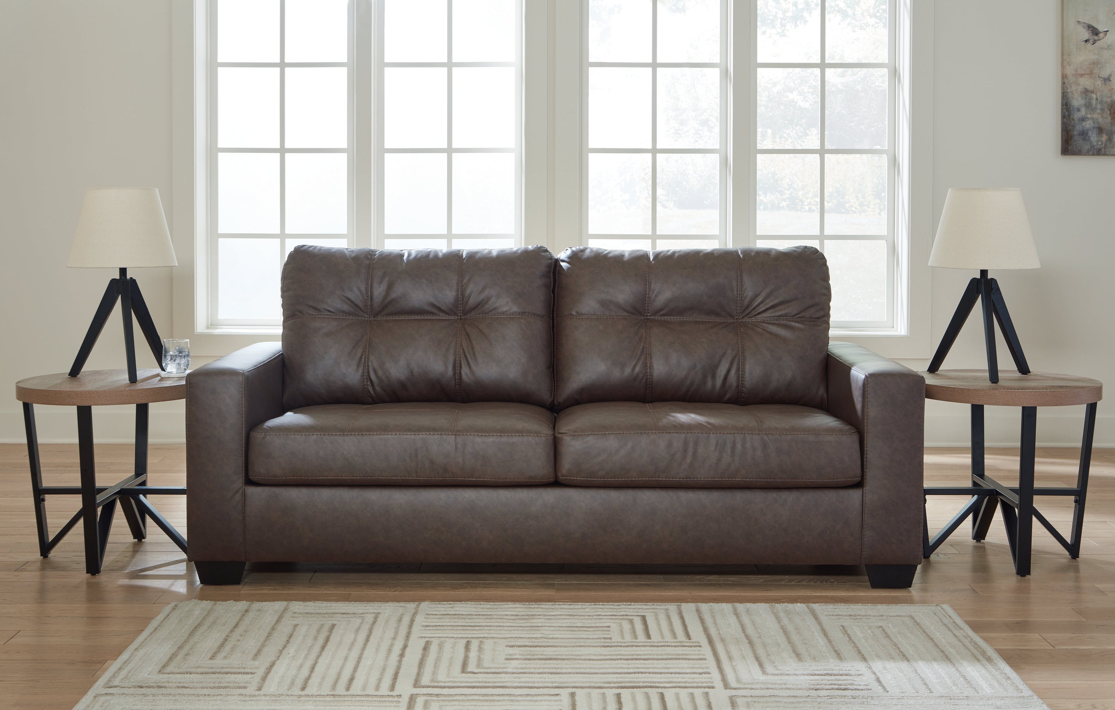 Barlin Mills Umber Sofa and Recliner