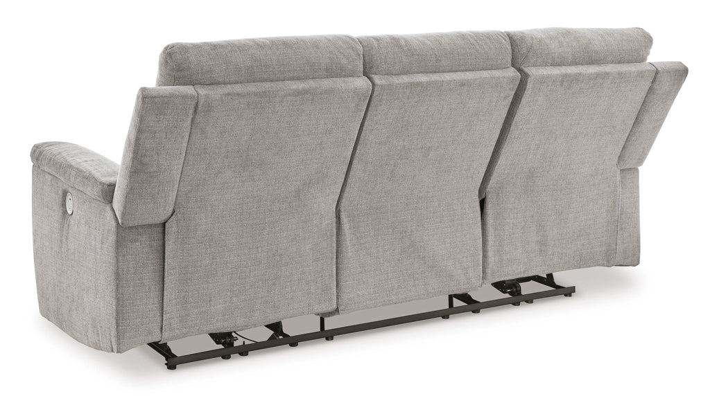 Barnsana Ash Micro Chenille Power Reclining Living Room Set / 2pc