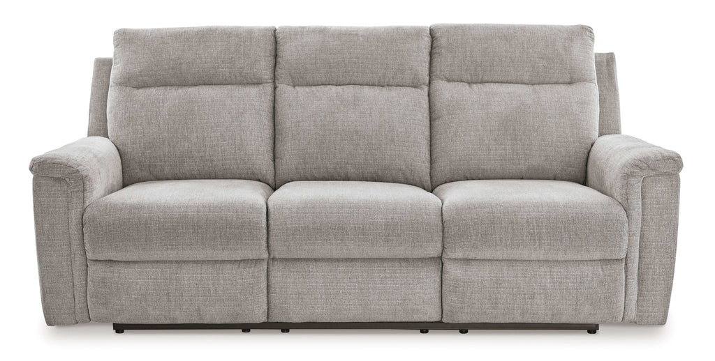 Barnsana Ash Micro Chenille Power Reclining Living Room Set / 2pc