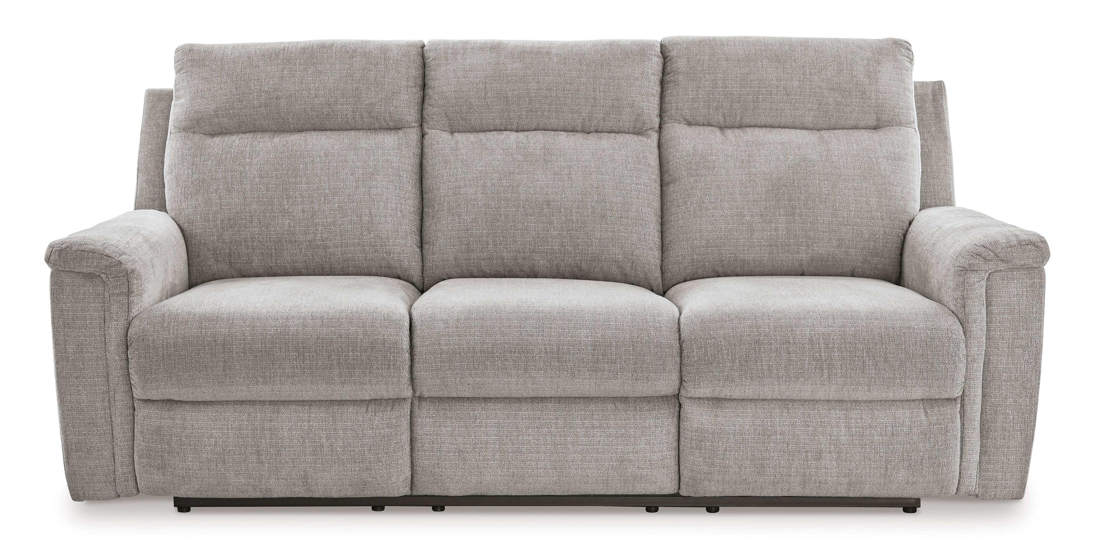 Barnsana Ash Micro Chenille Power Reclining Living Room Set / 2pc