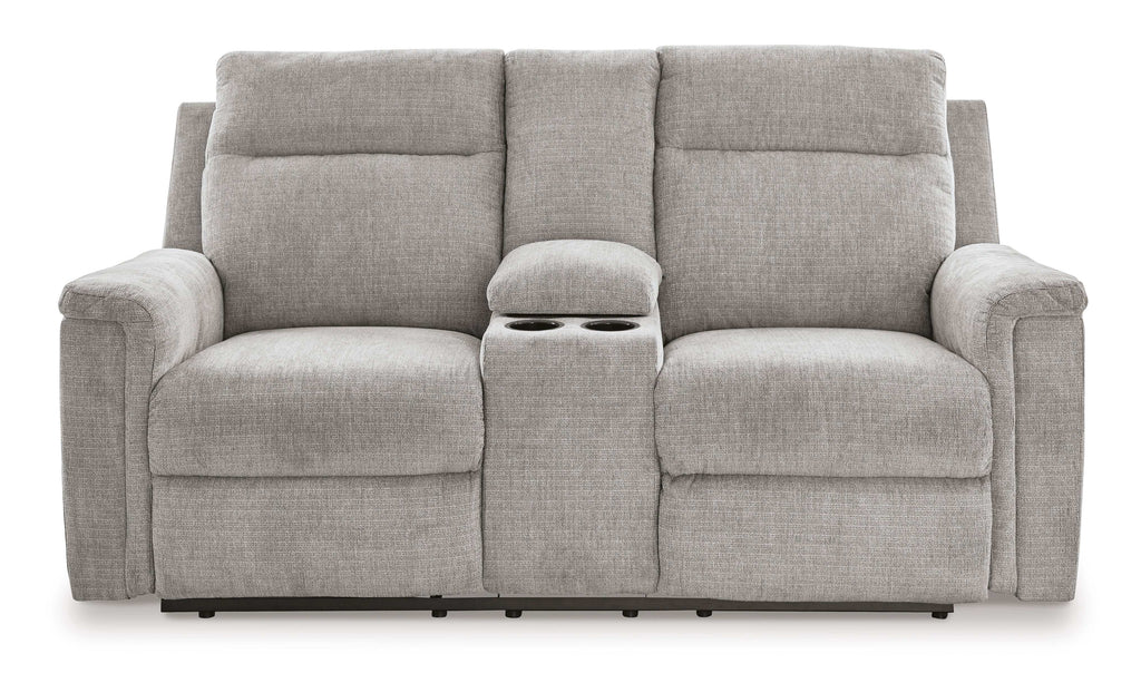 Barnsana Ash Micro Chenille Power Reclining Living Room Set / 2pc