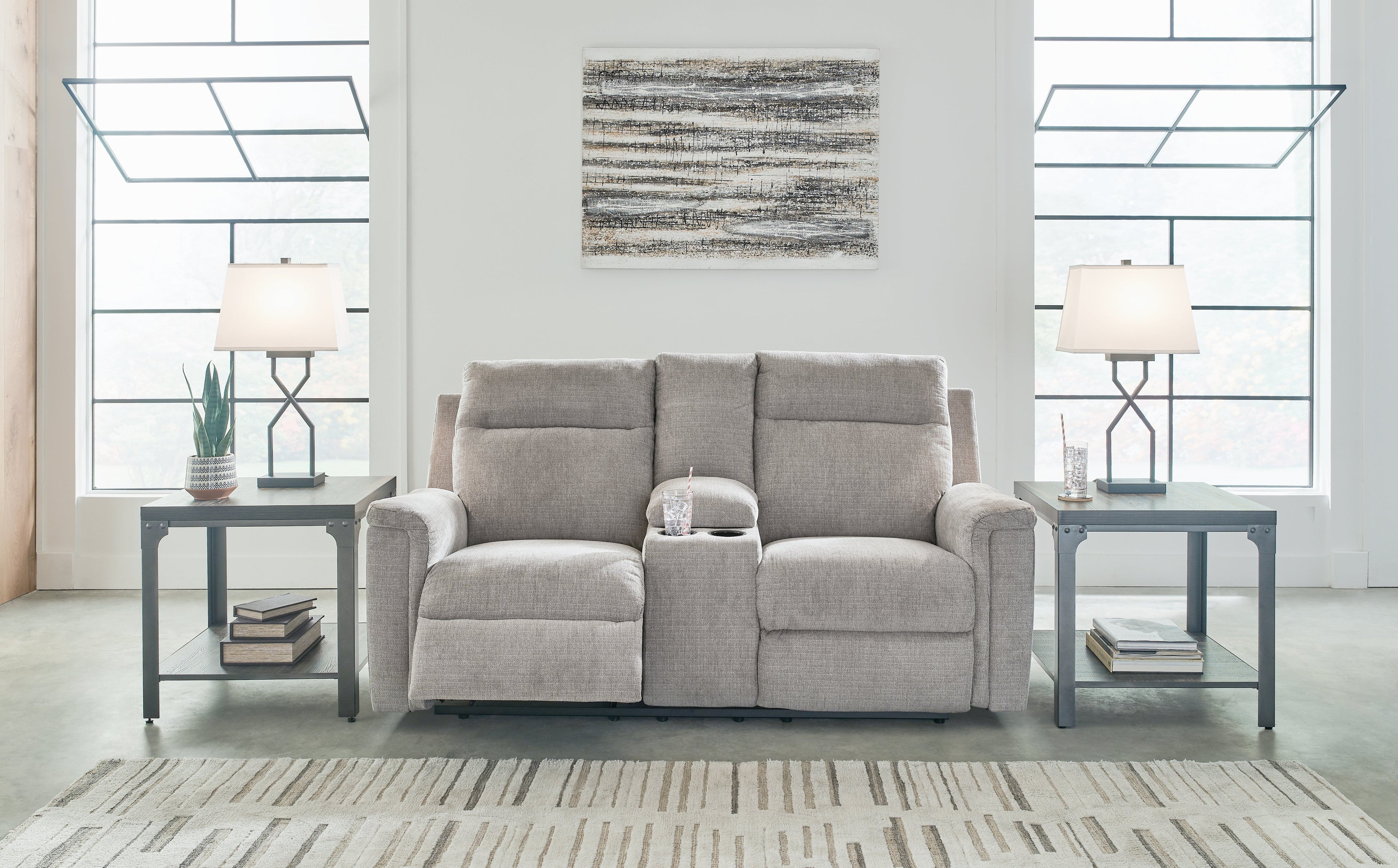 Barnsana Ash Power Reclining Sofa and Loveseat