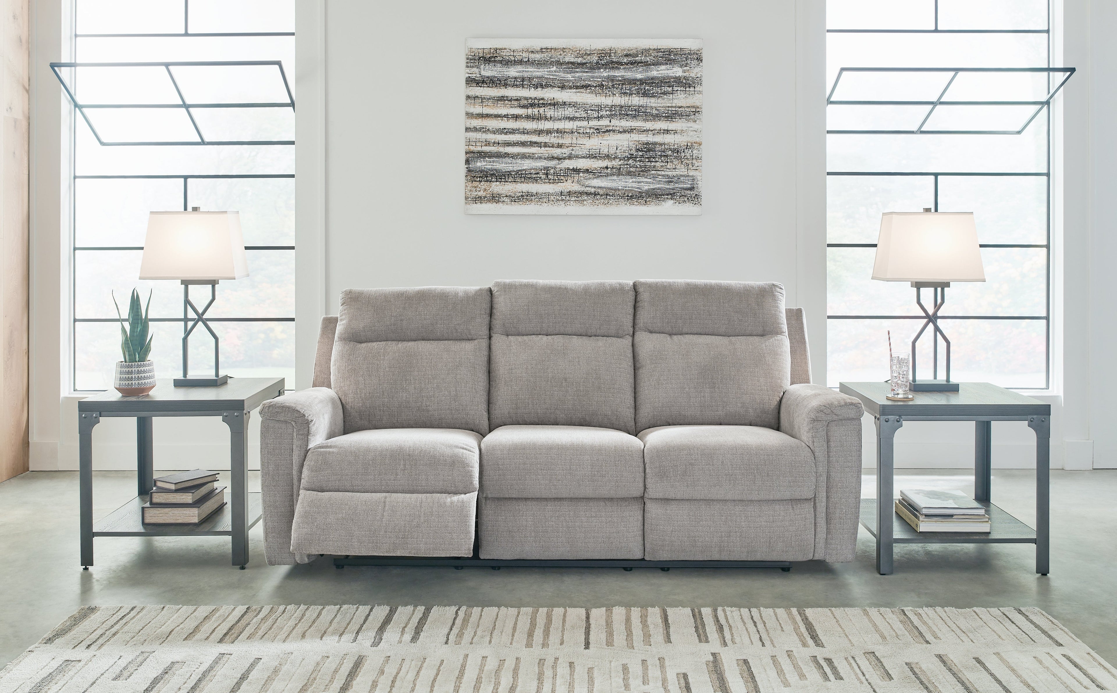 Barnsana Ash Power Reclining Sofa and Loveseat
