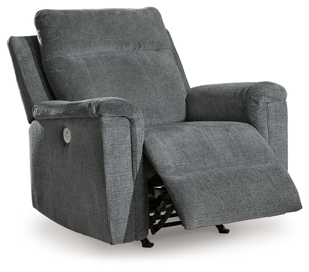 Barnsana Gravel Micro Chenille Power Recliner