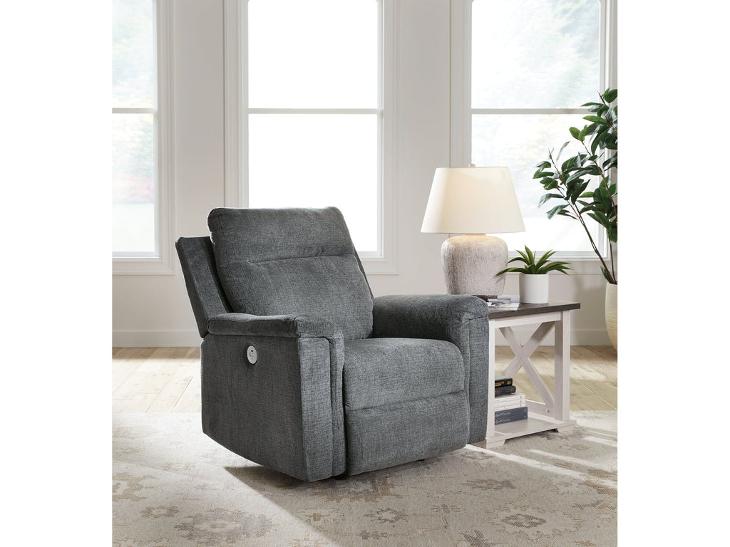 Barnsana Gravel Micro Chenille Power Recliner