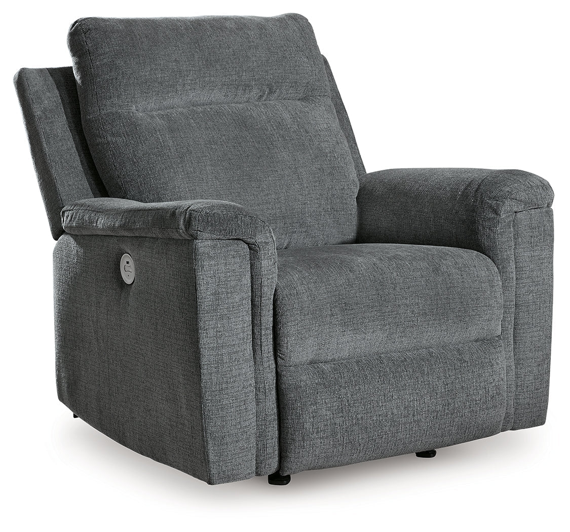 Barnsana Gravel Micro Chenille Power Recliner