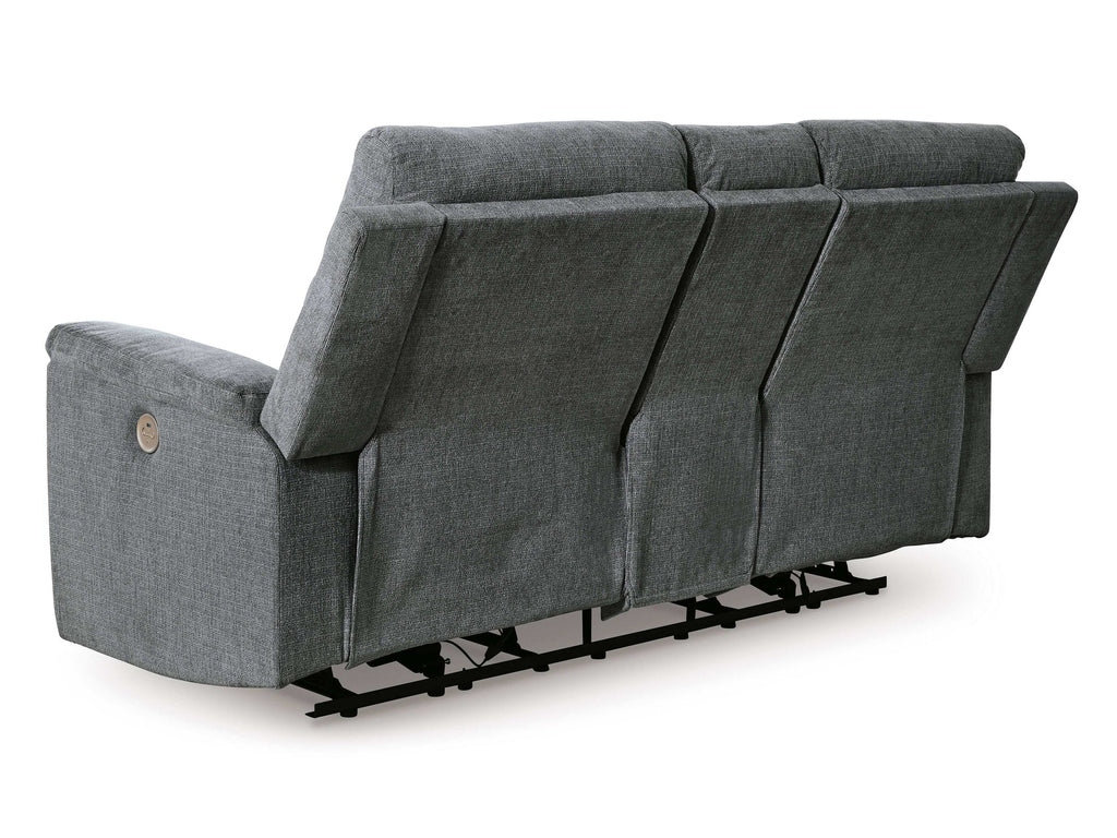 Barnsana Gravel Micro Chenille Power Reclining Living Room Set / 3pc