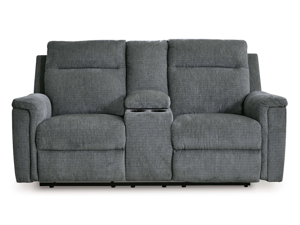 Barnsana Gravel Micro Chenille Power Reclining Living Room Set / 3pc