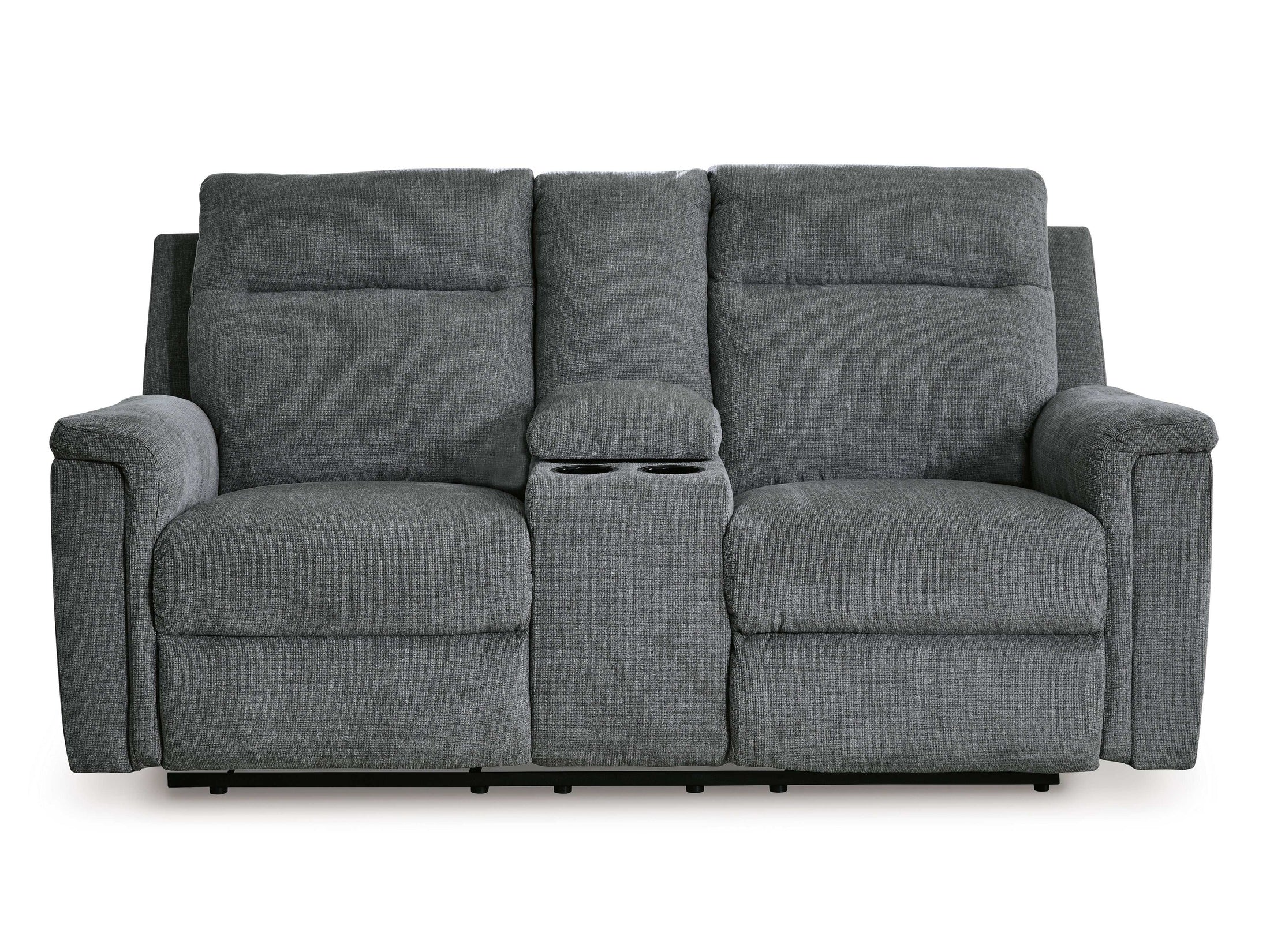 Barnsana Gravel Micro Chenille Power Reclining Living Room Set / 3pc