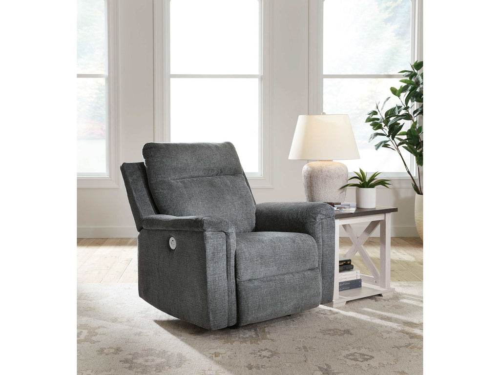 Barnsana Gravel Micro Chenille Power Reclining Living Room Set / 3pc