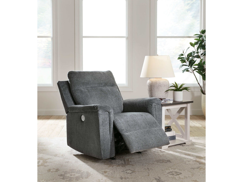 Barnsana Gravel Micro Chenille Power Reclining Living Room Set / 3pc