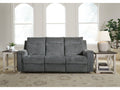 Barnsana Gravel Micro Chenille Power Reclining Sofa