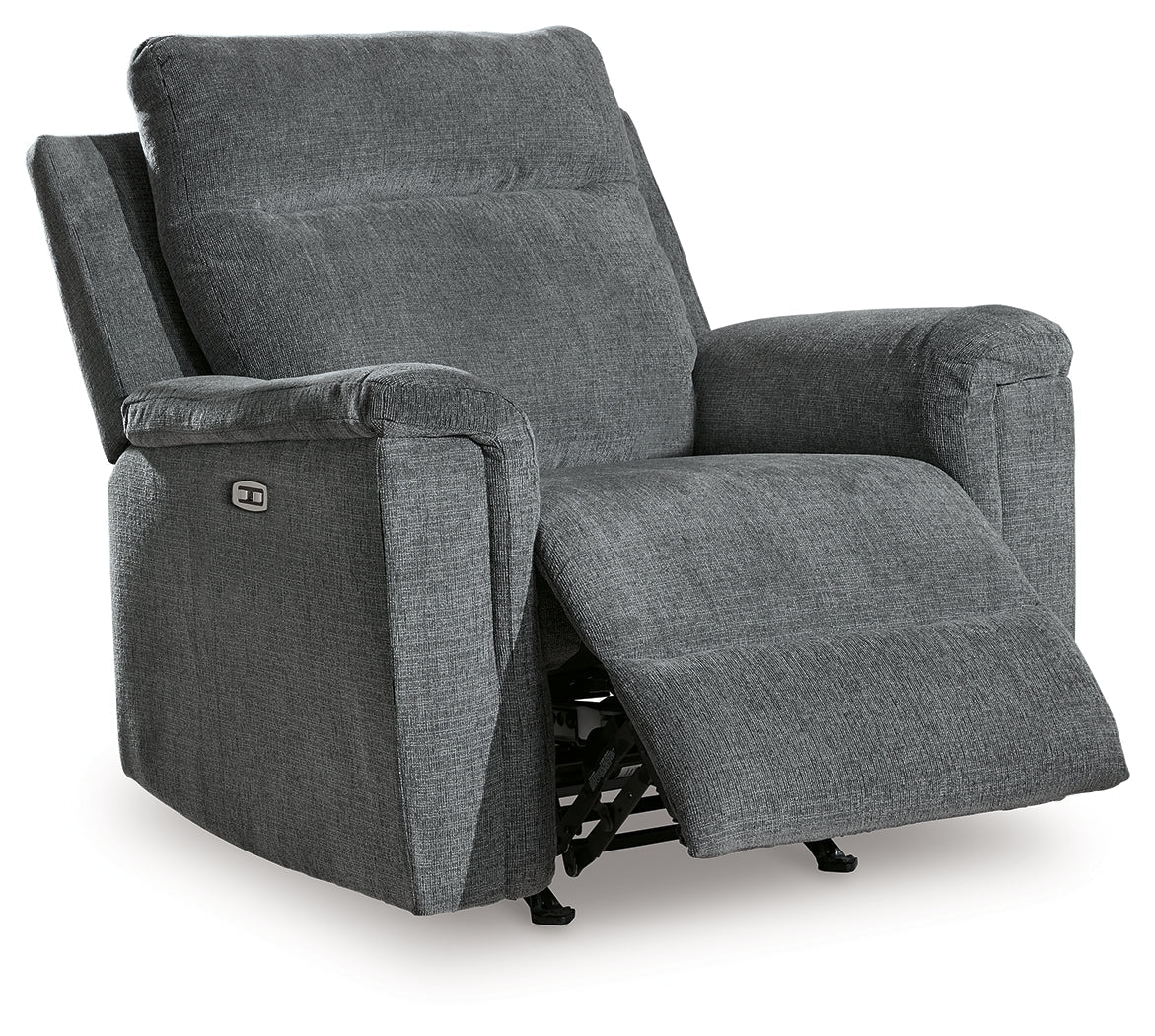 Barnsana Gravel Power Reclining Sofa, Loveseat and Recliner
