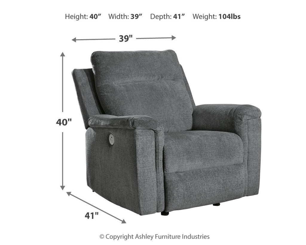 Barnsana Gravel Power Reclining Sofa, Loveseat and Recliner