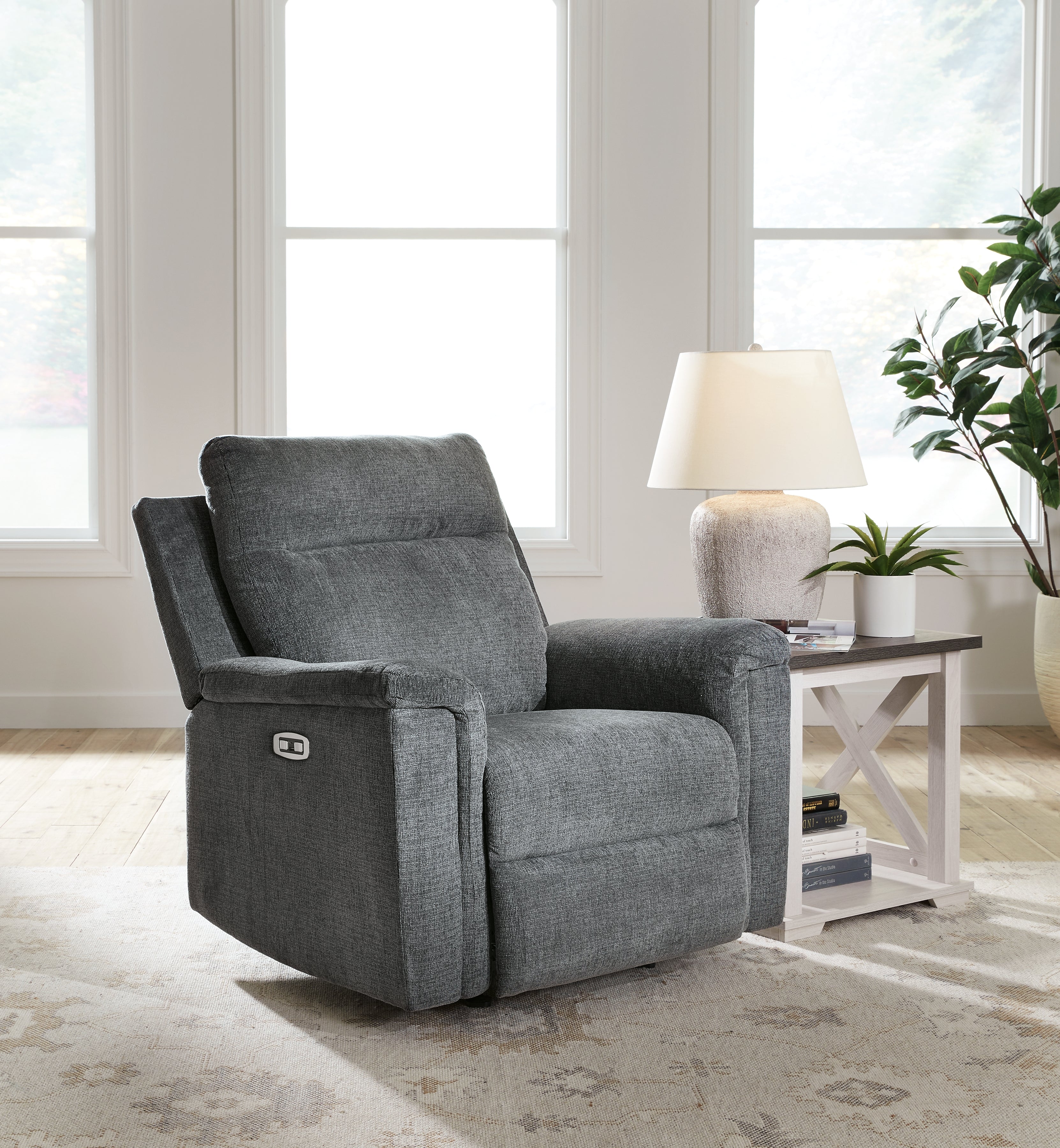 Barnsana Gravel Power Reclining Sofa, Loveseat and Recliner