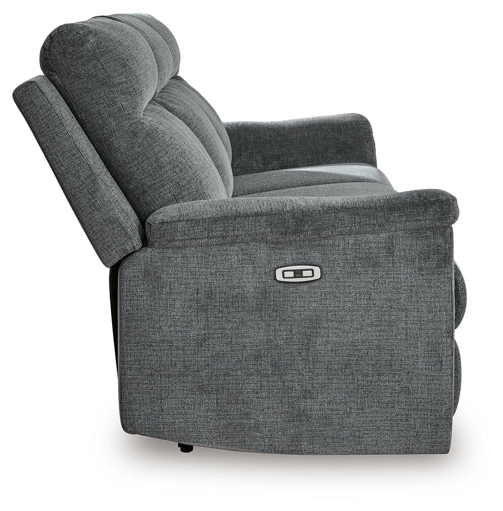 Barnsana Gravel Power Reclining Sofa and Loveseat