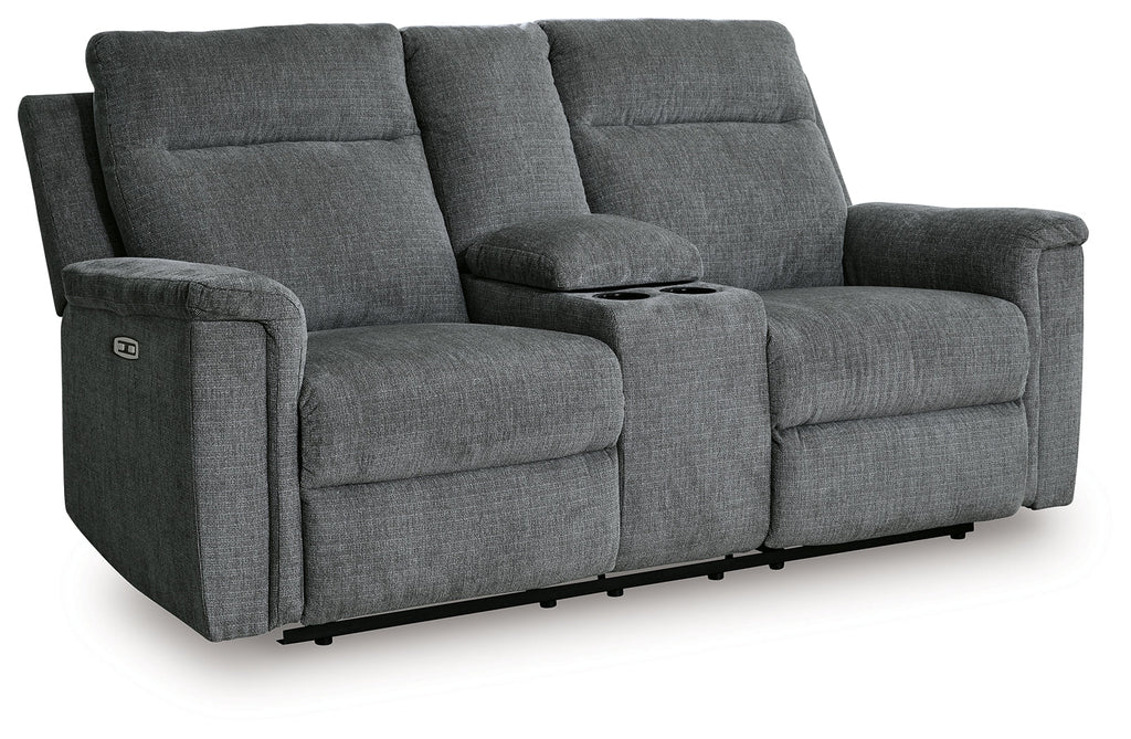 Barnsana Gravel Power Reclining Sofa, Loveseat and Recliner