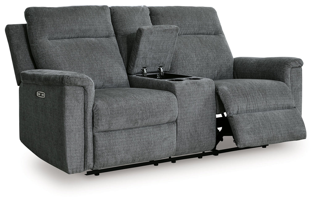 Barnsana Gravel Power Reclining Sofa and Loveseat