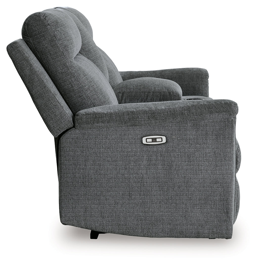 Barnsana Gravel Power Reclining Sofa, Loveseat and Recliner