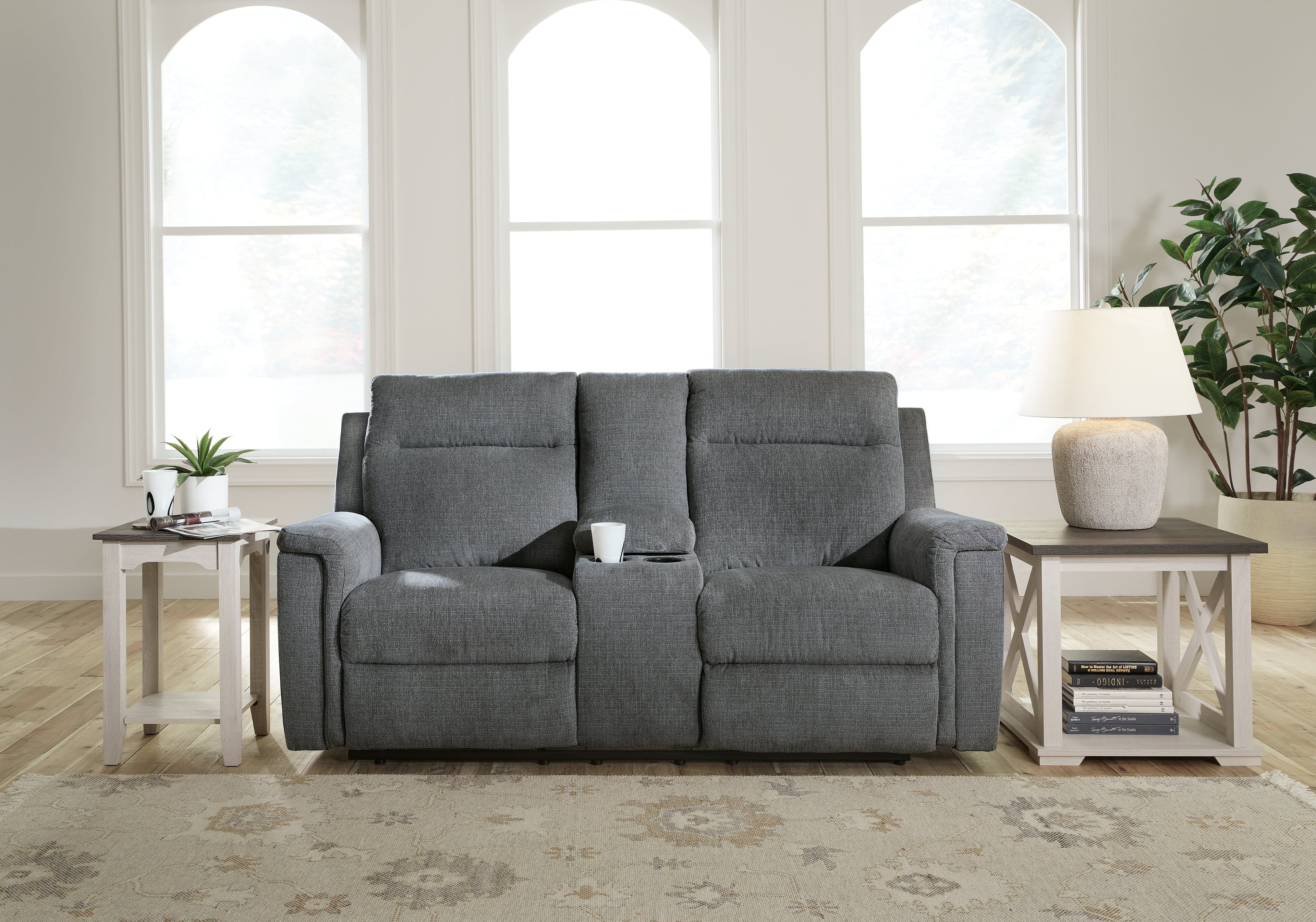 Barnsana Gravel Power Reclining Sofa and Loveseat