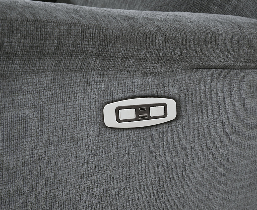 Barnsana Gravel Power Reclining Sofa, Loveseat and Recliner