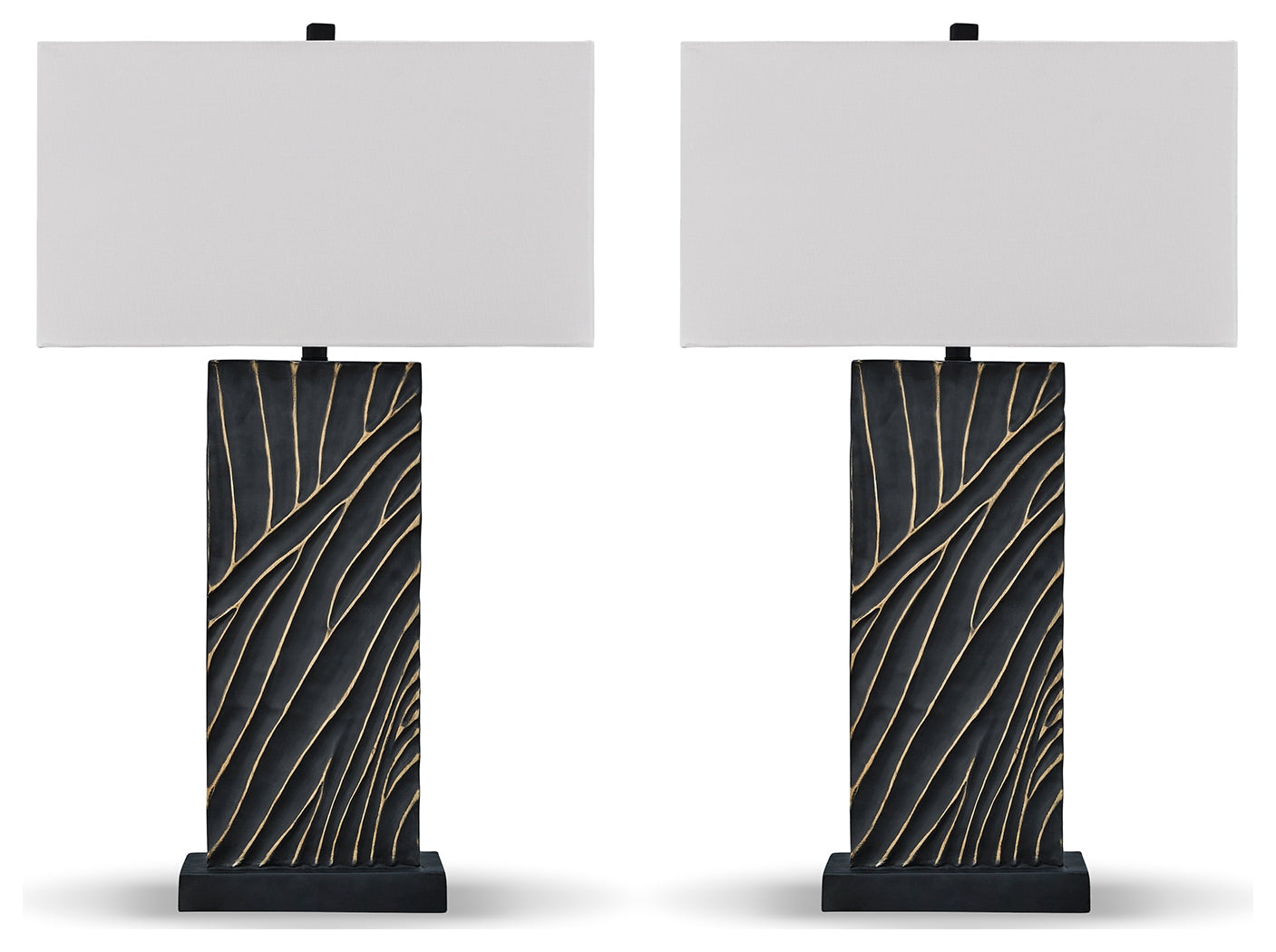 Bartlen Black/Gold 2-Piece Lamp Set