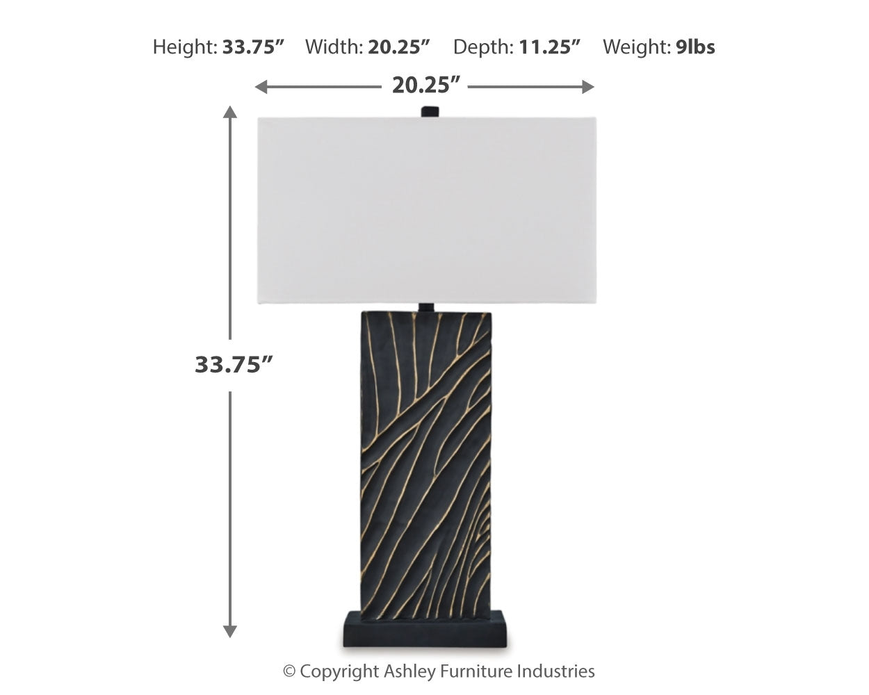 Bartlen Black/Gold 2-Piece Lamp Set