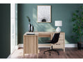 Battelle Tan 60" Home Office Desk with Return