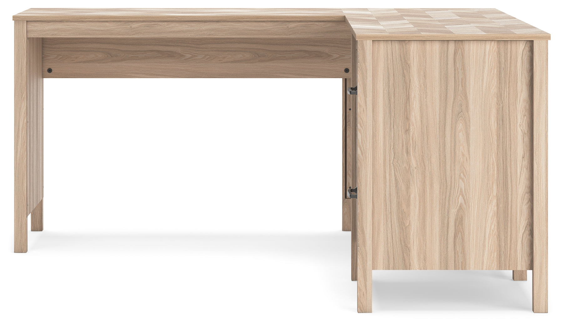 Battelle Tan 60" Home Office Desk with Return