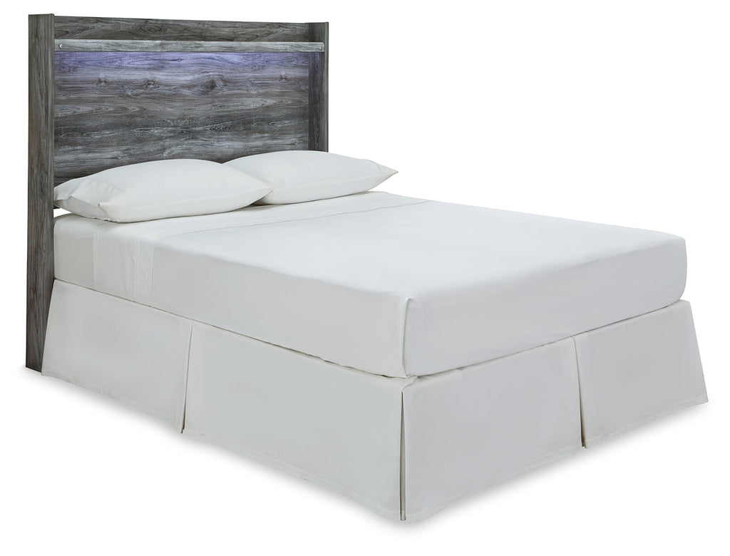 Baystorm Full Panel Bed Headboard, Dresser, Mirror and Nightstand, Gray