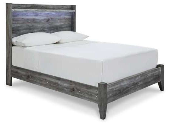 Baystorm Gray Full Panel Bed