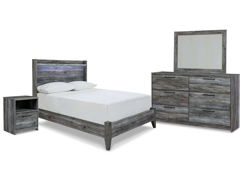 Baystorm Full Panel Bedroom Set, Gray