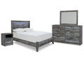 Baystorm Full Panel Bedroom Set, Gray