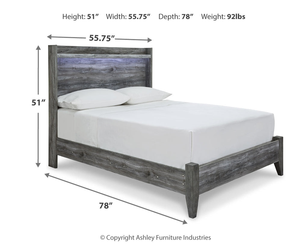 Baystorm Full Panel Bedroom Set, Gray