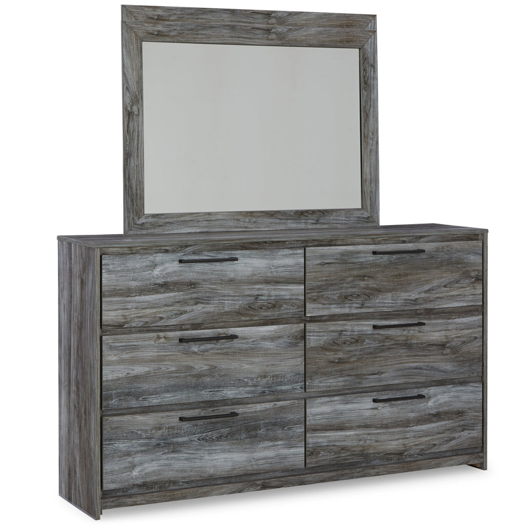 Baystorm Gray Full Panel Bedroom Set with Dresser and Mirror