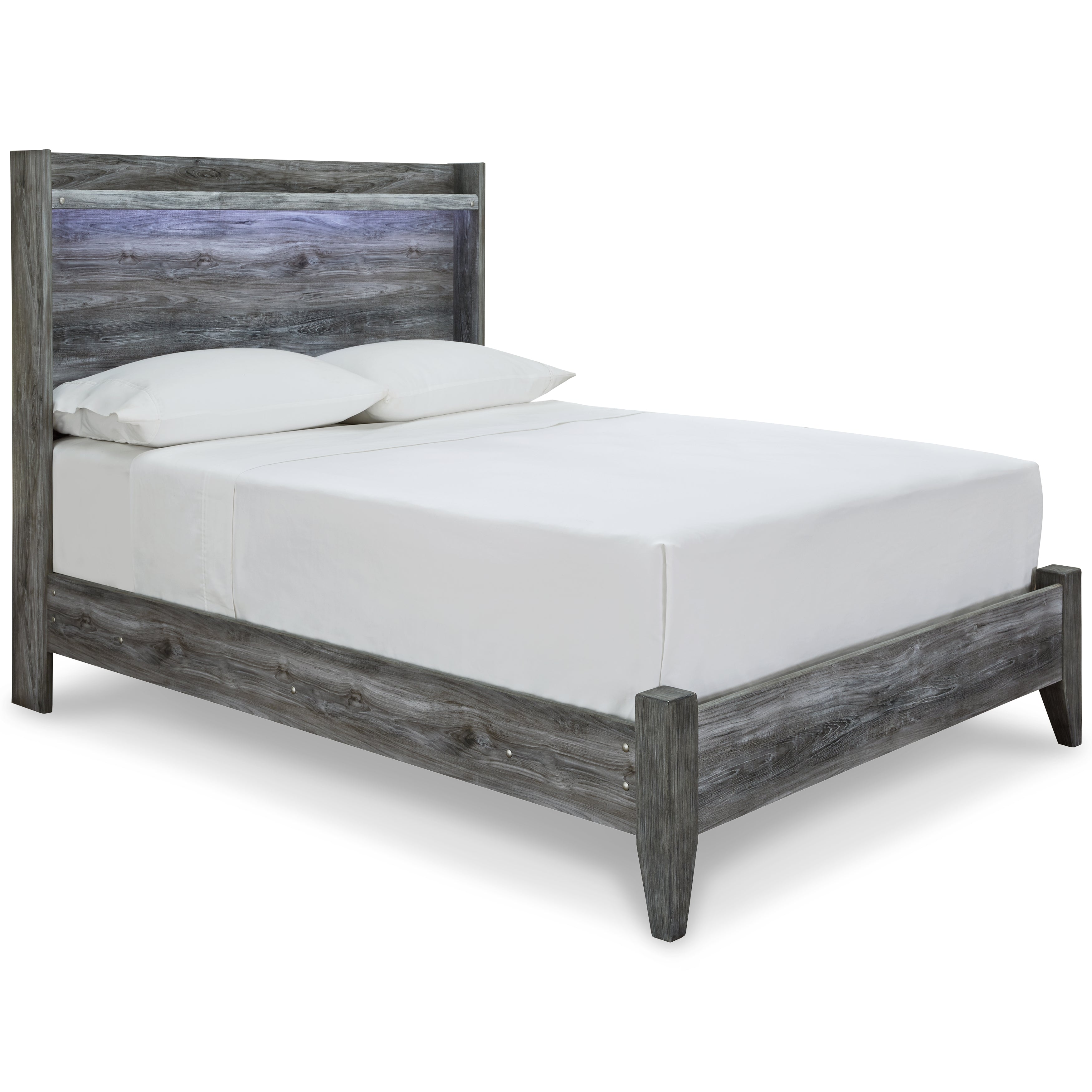 Baystorm Gray Full Panel Bedroom Set with Dresser and Mirror