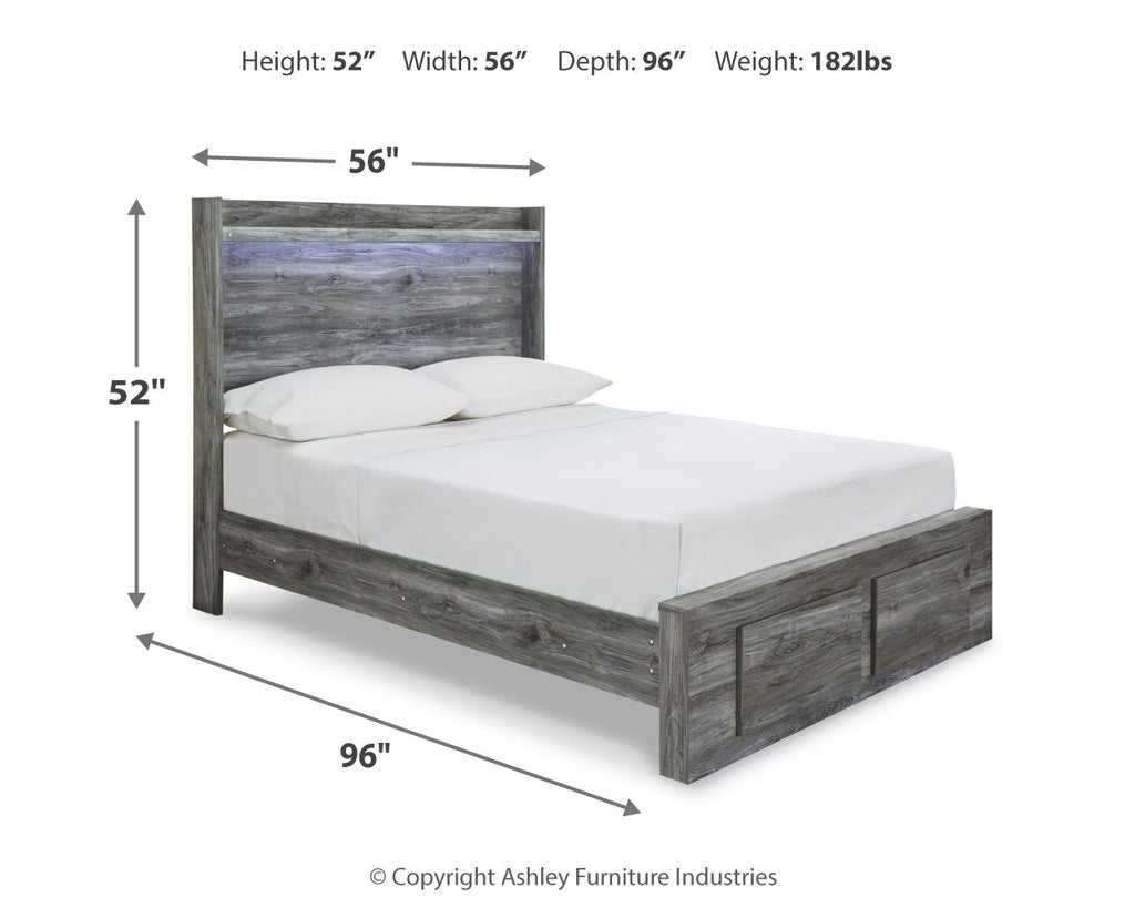 Baystorm Full Storage Bedroom Set, Gray