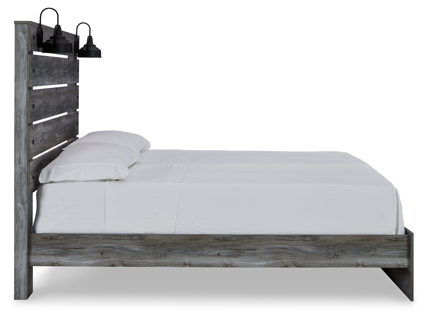 Baystorm Gray King Panel Bed & Dresser & Mirror & 2 Nightstands