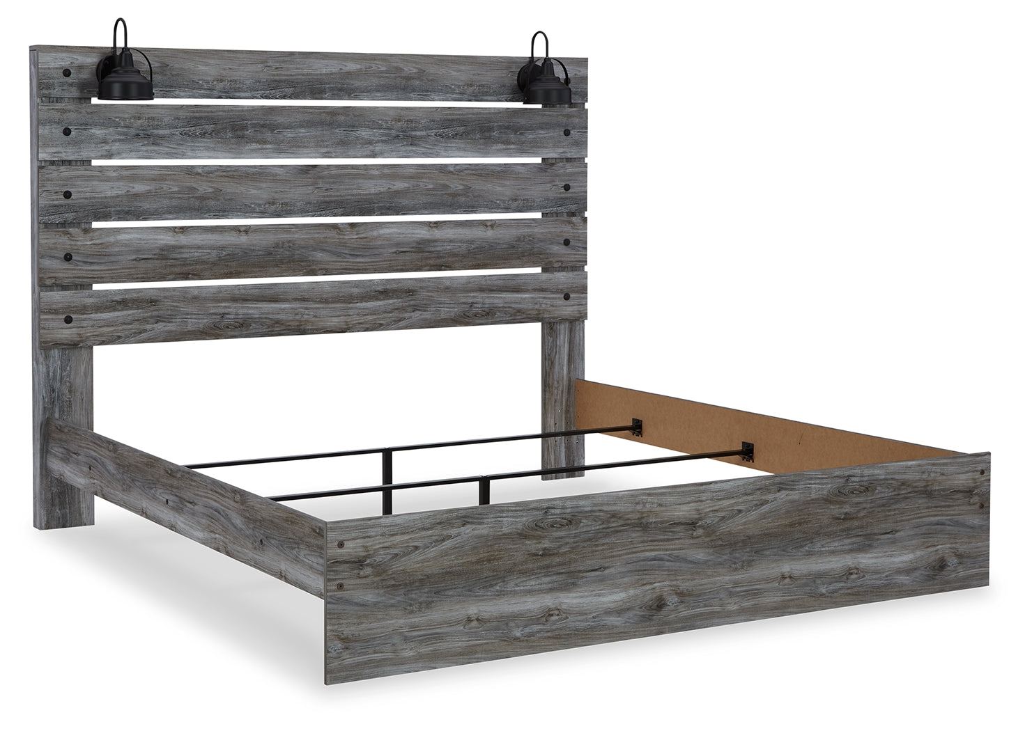 Baystorm Gray King Panel Bed & Dresser & Mirror & 2 Nightstands