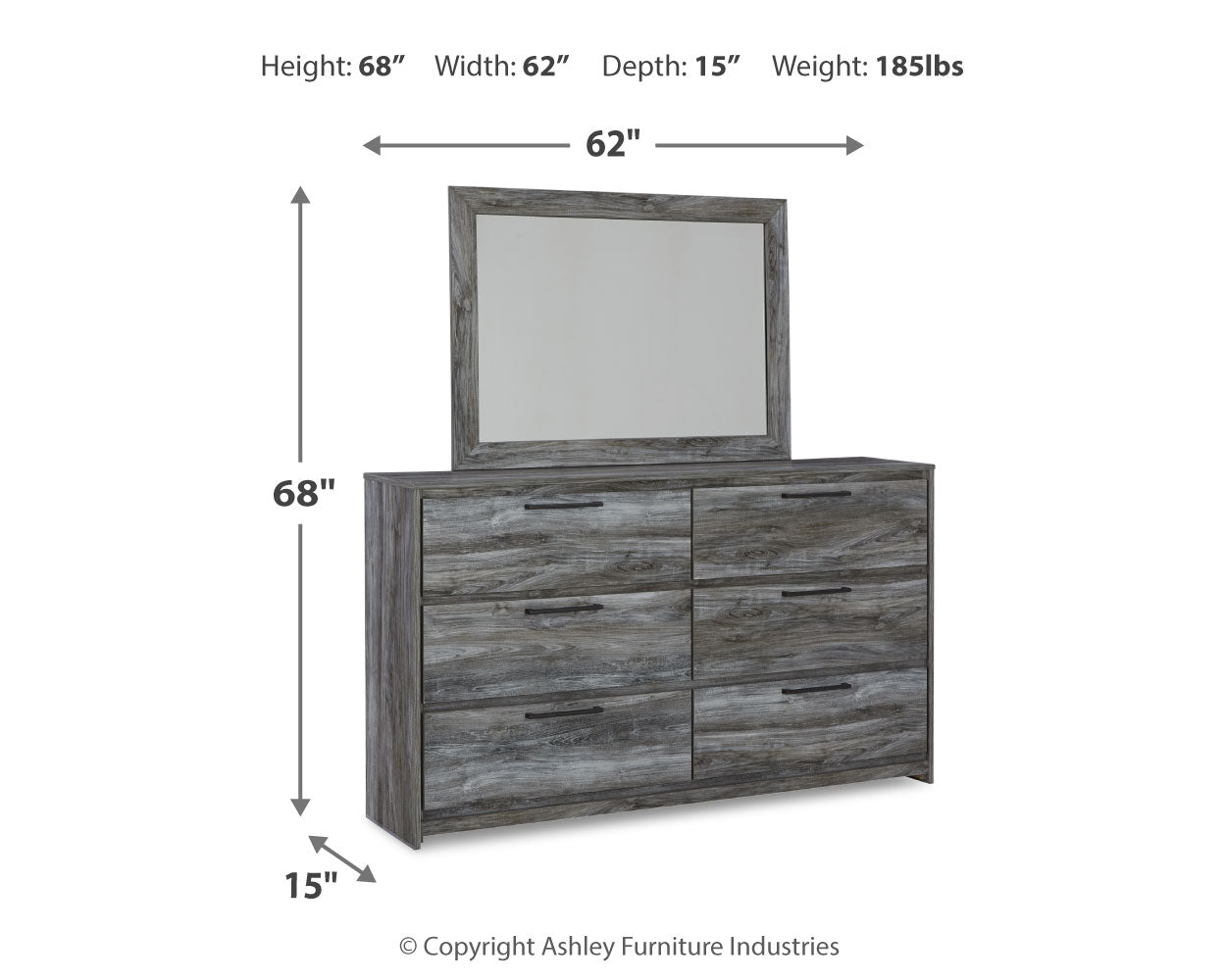 Baystorm King Panel Bedroom Set, Gray
