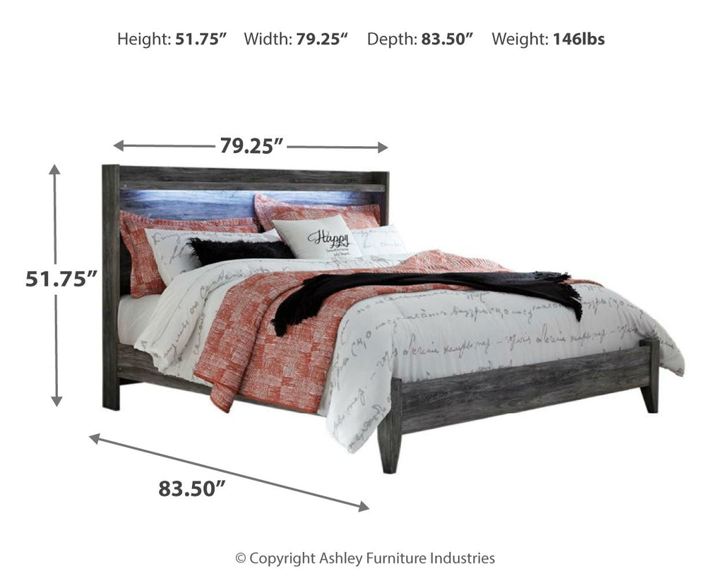 Baystorm King Panel Bedroom Set, Gray